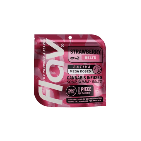 Flav Mega Belt Live Resin 100mg - Strawberry - Sativa