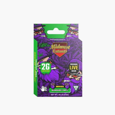 Grandaddy Purple 2g Live Resin Vape Cart