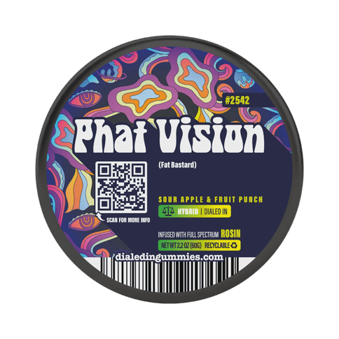 Dialed In Limited Rosin Gummies | Phat Vision 100mg Rec