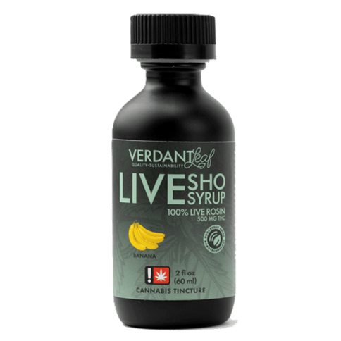 LIVE ROSIN SYRUP | BANANA FLAVORED | GARLIC JUICE & SUPER BOOF | HYBRID | 500MG TOTAL | 2 FL/OZ