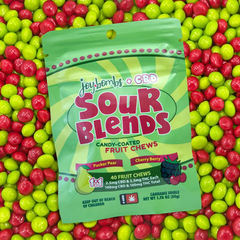 JoyBombs 1:1 Sour Blends 100mg Fruit Chews