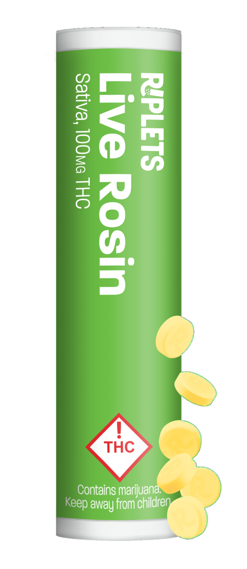 Ripple Riplets - Live Rosin Sativa (100mg THC / Container)