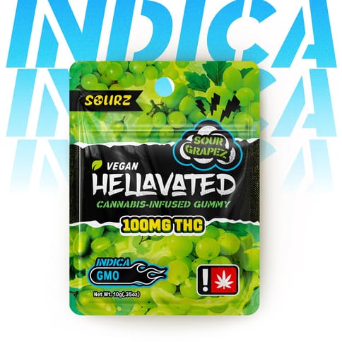 Gummy | Hellavated | - Sour Grapez (I) | 100mg *[Dime Store Deal]