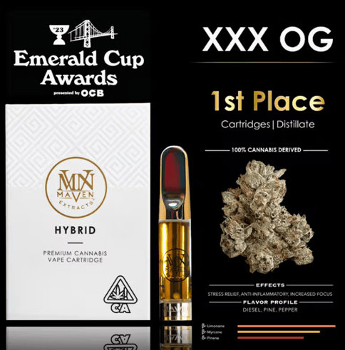 Maven - XXX OG Gold Blends Cartridge 1g