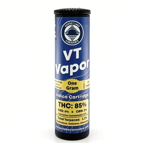 VT vapor Indica, 1g distillate vape cart