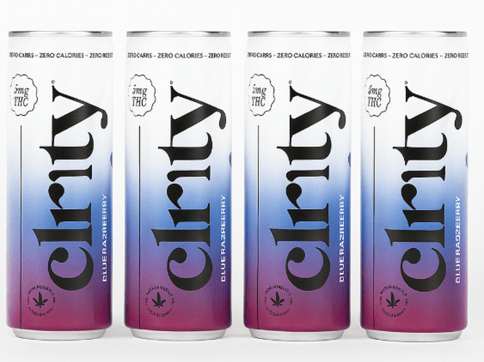 Clr!ty - 5mg THC Seltzer - 12oz - Blue Razzberry - 4 Pack
