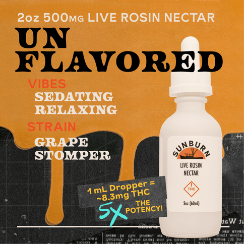 2oz Unflavored Grape Stomper - 500mg Nectar Tincture