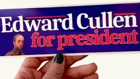 Edward Cullen For President Vinyl Sticker