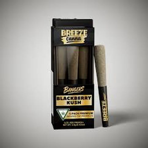 Blackberry Kush - Breeze - Bangers - Pre-Roll - .7g x 5pk**