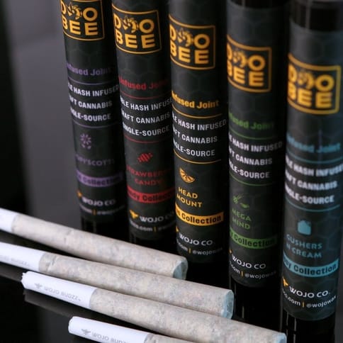Caribbean Breeze 1g Bubble Hash Infused Prerolls | Wojo