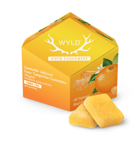 Gummy | Wyld | - 10pc Sour Tangerine (H) Gummies | 100mg