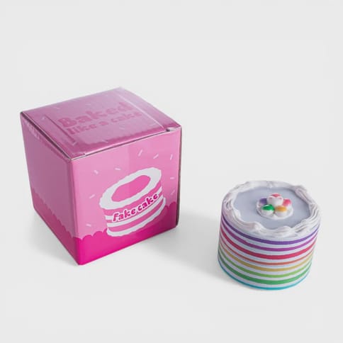 63mm 4 Piece Grinder - Rainbow Cake