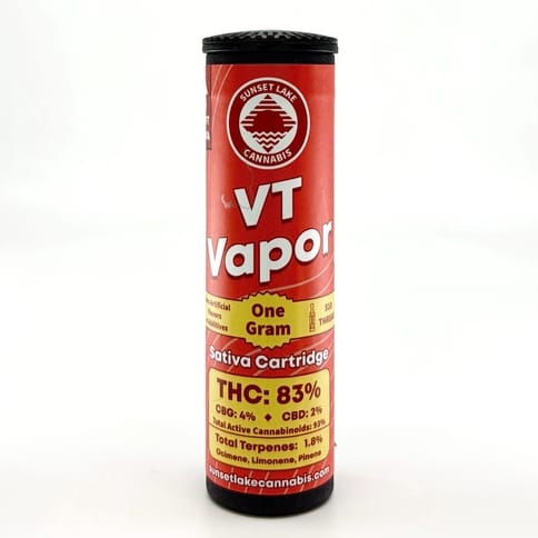 VT vapor Sativa, 1g distillate vape cart