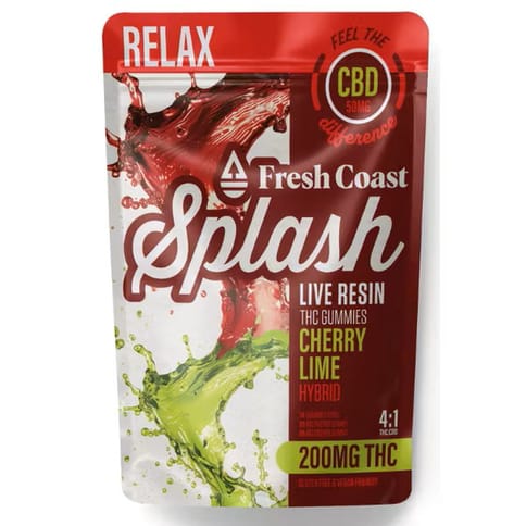 Splash-200mg THC:50mg CBD-FCE-Hybrid Cherry Lime