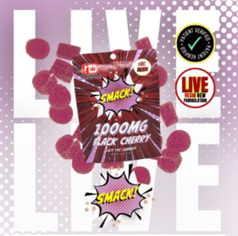 SMACK! - 10ct Gummies - Black Cherry - 1000mg THC