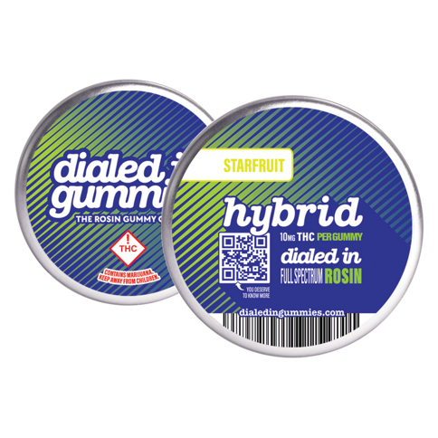 Dialed In Classic Rosin Gummies 100mg 10pk | Hybrid | Starfruit