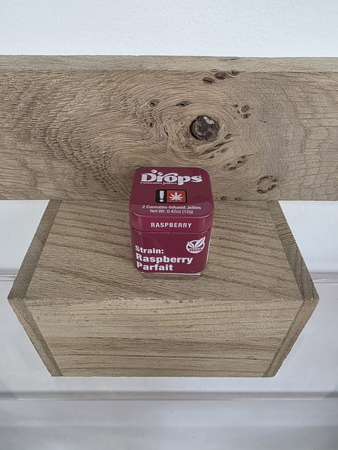 Drops | 100MG | Raspberry 1:2 CBD/THC Jellies | 2pk