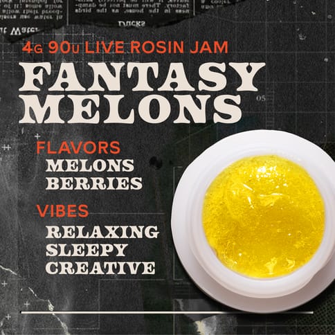 Fantasy Melons Jam 4g Live Rosin Concentrate