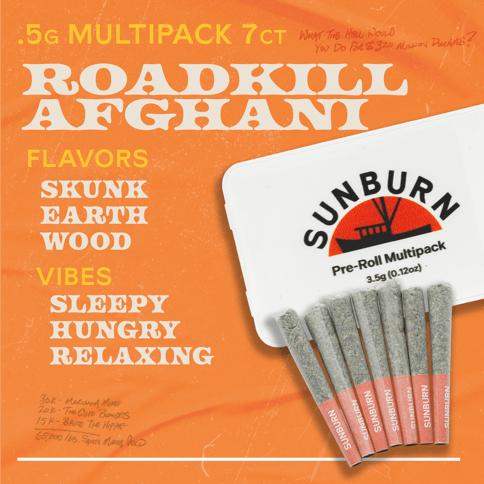 Roadkill Afghani - 7ct Pre Rolls