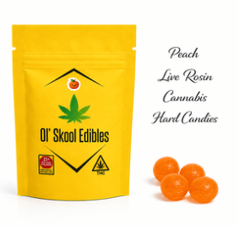 Peach - Live Rosin Jolly Drops (Hard Candy) - 50mg THC