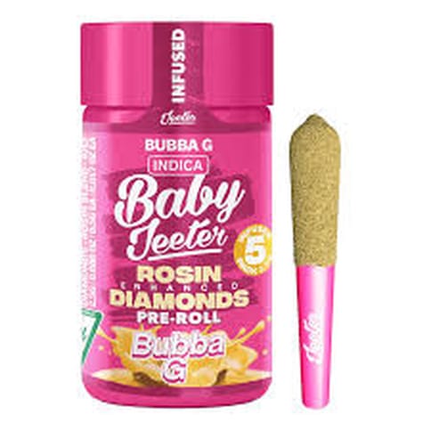 Bubba G .5g X 5pk Rosin Enhanced Diamonds Infused Pre-Roll Pack | Baby Jeeter