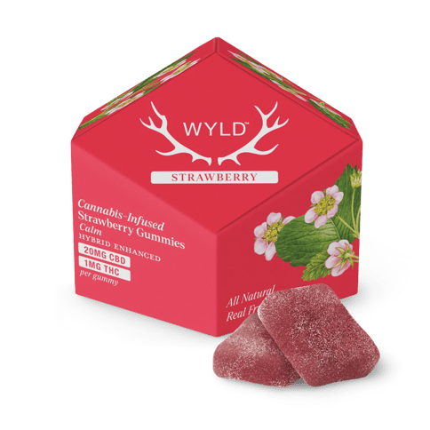 Wyld | Strawberry 20:1 CBD:THC + Hybrid Enhanced Gummies