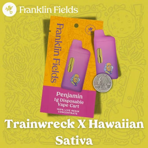 FF LIVE RESIN VAPE CART SATIVA TRAINWRECK X HAWAIIAN 1G