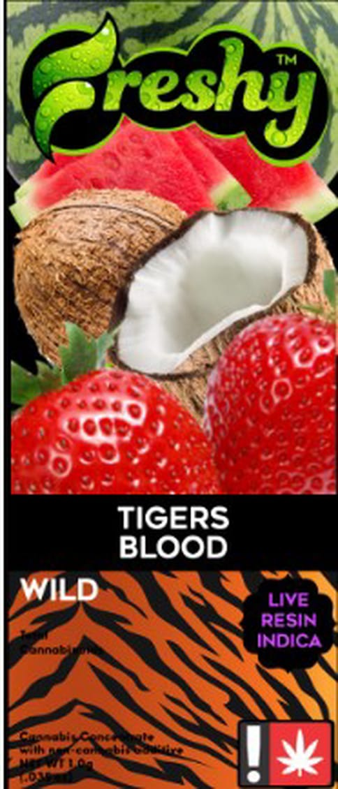 Freshy | Tiger's Blood | 1G | Flavored Live Resin | Cartridge