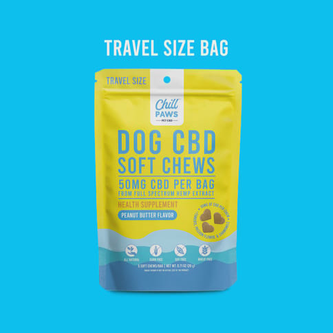 Peanut Butter - Soft CBD Dog Chews (Travel) - Peanut Butter Flavor