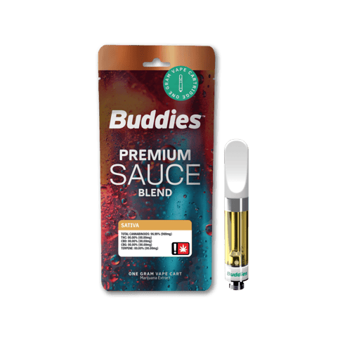 Buddies | Lemon Apricot | 1G | Distillate & Sauce | Cartridge