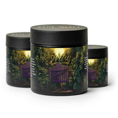 Artsy Cannabis Quarter Jar | Kept Secret 7g Med - | Artsy Cannabis Quarter Jar