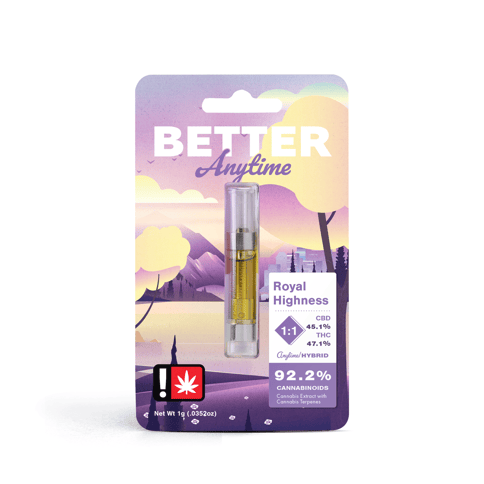 Royal Highness 1:1 CBD:THC 1G Cartridge (Better)