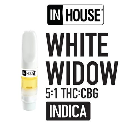 InHouse | Vape Cartridge | - White Widow 5:1 THC:CBG | 0.5g 510
