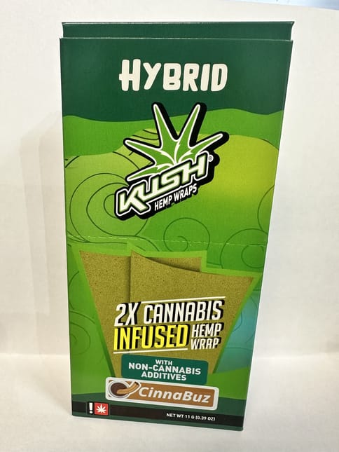 Kush Wraps | Cinnabuzz | Indica | 2PK | THC Infused Hemp Wraps