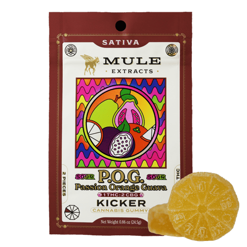 Mule Kicker Gummies | Sour POG CBG 1:2 Kicker 2 Pack 100mg