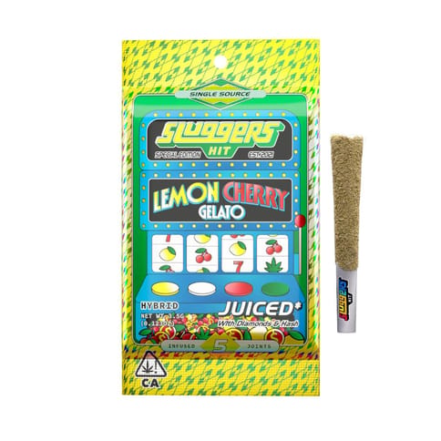 Sluggers | Lemon Cherry Gelato | Infused Prerolls | Hybrid | 3.5g | 5pk