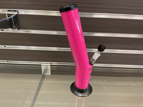 Pink Plastic Slanted Bong