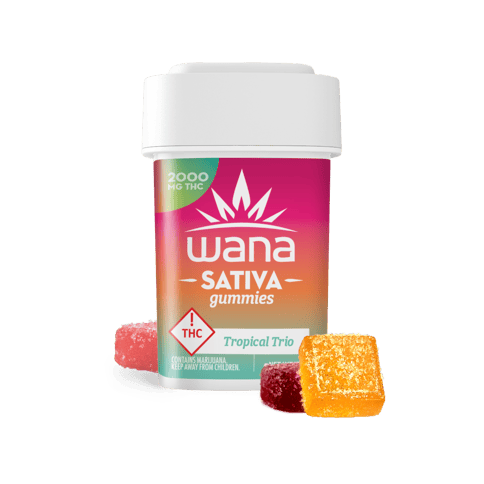 WANA - 2000MG TROPICAL TRIO - SATIVA GUMMIES 20PK