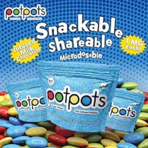 Potpots 100mg Sugar Shelled THC Infused Chocolates Milk Chocolate 1:1 THC:CBD | Dream Edibles