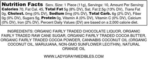 Lady Gray - Medibles - Orange Chocolate Bar