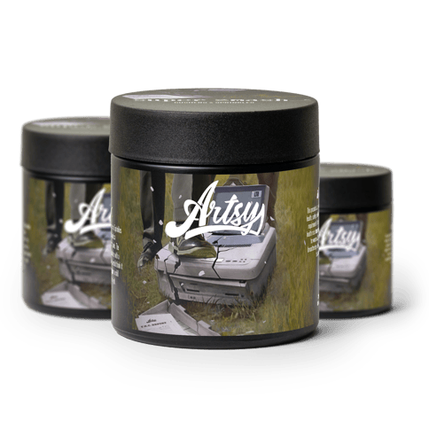 Artsy Cannabis Quarter Jar | Super Zmash 7g Med - | Artsy Cannabis Quarter Jar