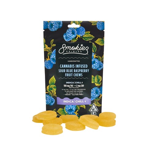 KB - SMOKIEZ - THC GUMMY - SOUR BLUE RASPBERRY - 100MG