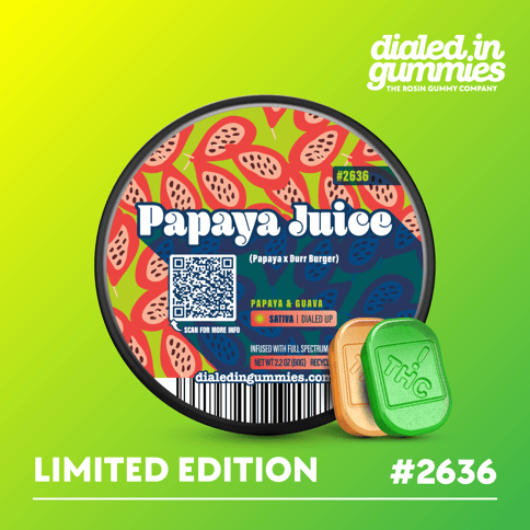 Papaya Juice (Cold Cure) (S) 100mg Strain Specific Rosin Gummies