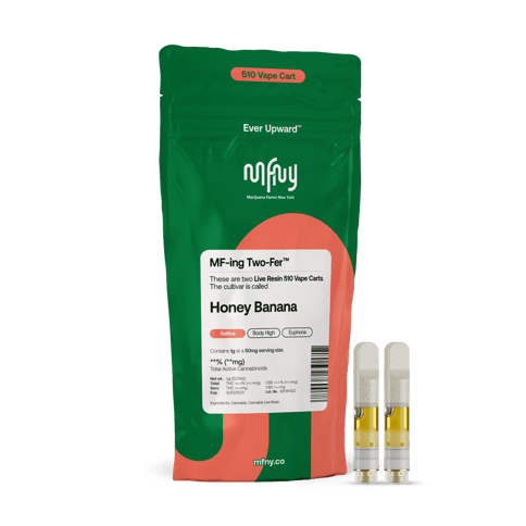 MFNY | Honey Banana | Live Resin 510 Cart Vape | 2pk | 0.5g