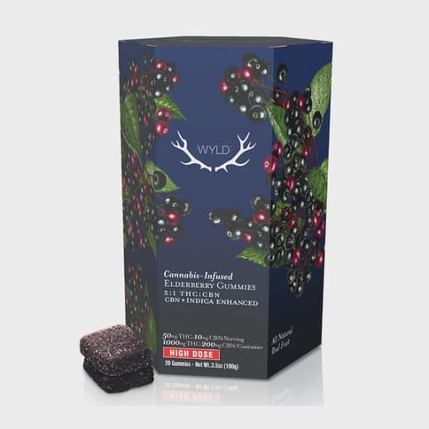 Wyld | 1,000mg Gummies - Elderberry 5:1 THC/CBN