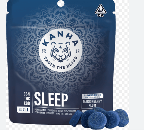 Kanha | 3:2:1 Sleep | Marionberry Plum | Gummies | 300mg | 10pk