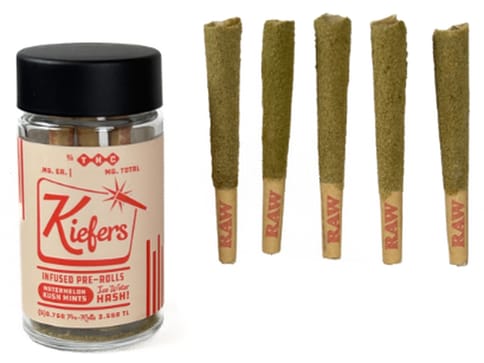 Watermelon Kush Mints w/Ice Water Hash/5pk Pre-Roll