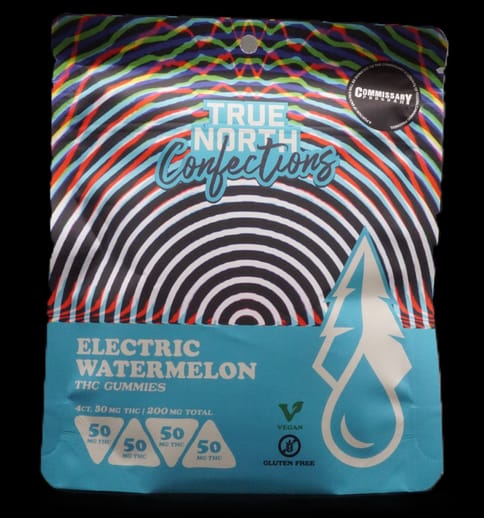 Electric Watermelon 4x50mg THC Full Spectrum Vegan Gummies