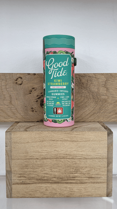 Good Tide | 100mg | Kiwi Strawberry 1:1:1 (Hybrid) THC:CBD:CBG Gummies 10pk