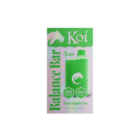 Koi Balance Bar CBD Vape 250MG Sour Apple Ice